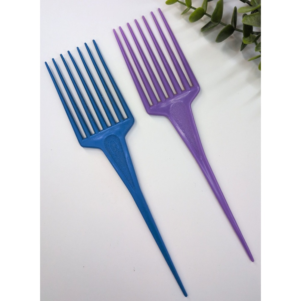 LOT 2💙80's Retro Vintage Goody Unbreakable Hair Lifts Pick Comb 6228 Style
